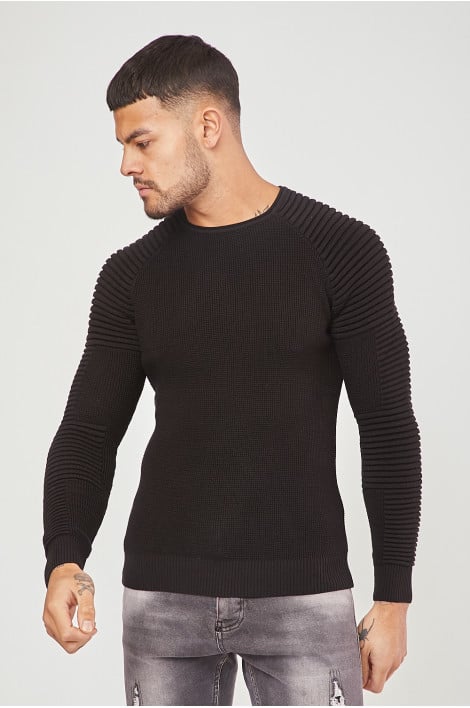 Pull fine maille bi-couleur